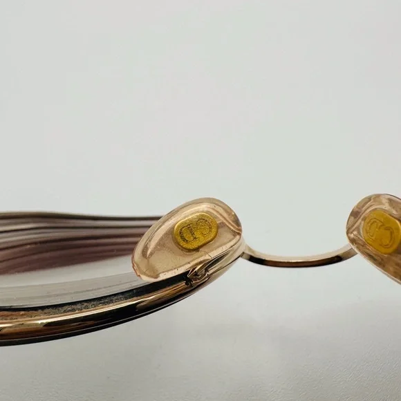 Christian Dior Gold and Black Glasses